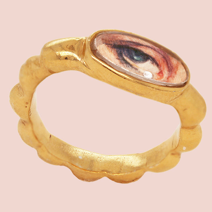 (9ct Gold Set) The Decade Lover's Eye Ring