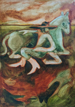 Load image into Gallery viewer, Does death ride a ghost horse? (Framed)