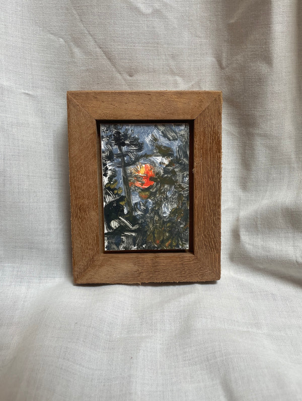 Flame red sun (Framed)