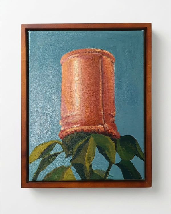 Garden of Forms - Coral Form Above Leaves (Framed)