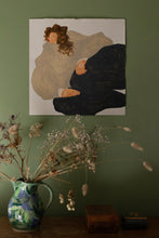 Load image into Gallery viewer, Girl in Ecru and Grey