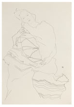 Load image into Gallery viewer, Sitting Girl with Viennese Scarf (Framed)