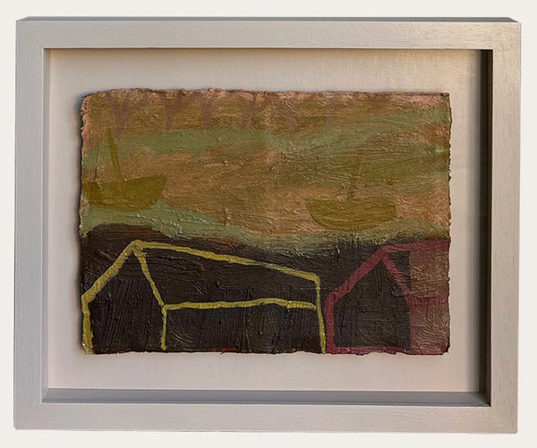 Boats and barns (Framed)