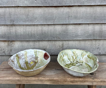 Load image into Gallery viewer, Green Splattered Bowl