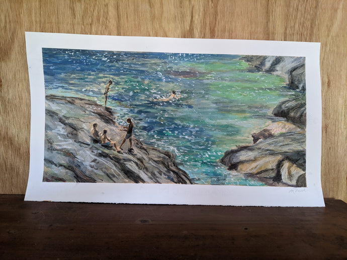 Swimming off the rocks, Prawle Point