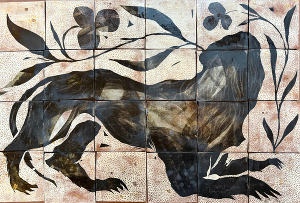 Translating Instinct Tile Painting (Framed)