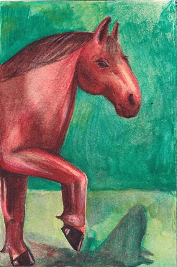 Red horse portrait