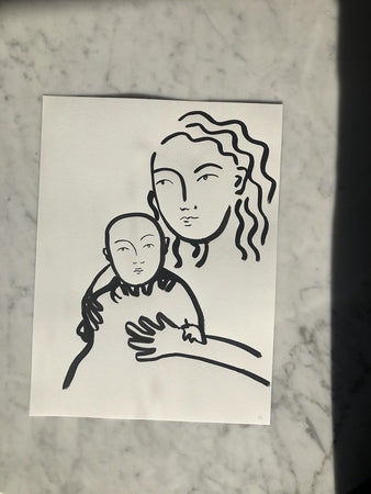 Baby and woman