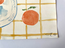 Load image into Gallery viewer, Oranges on Blue Plate