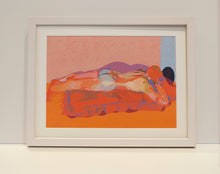 Load image into Gallery viewer, Nude On Orange With Blue Buttocks Print