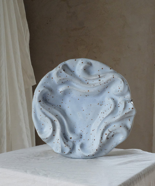 Relief Plate - Matte Blue Fleck