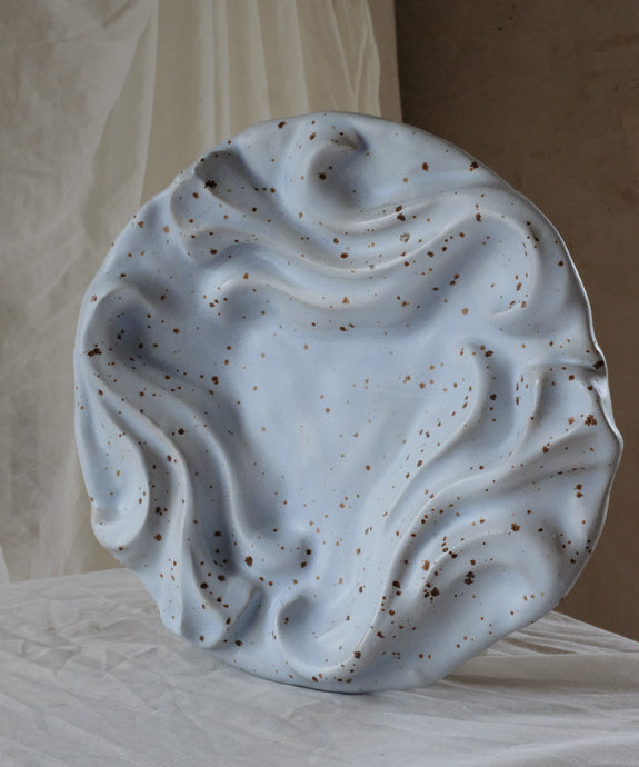 Relief Plate - Matte Blue Fleck