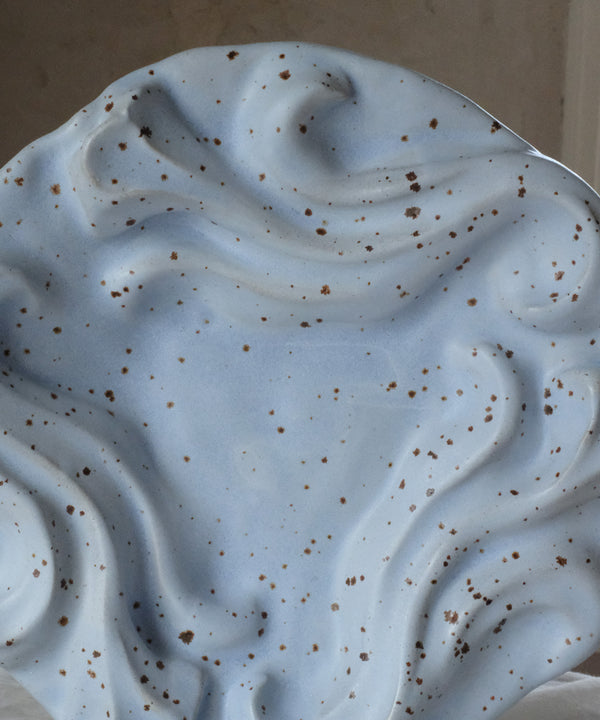 Relief Plate - Matte Blue Fleck