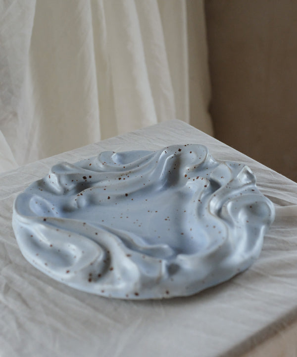 Relief Plate - Matte Blue Fleck