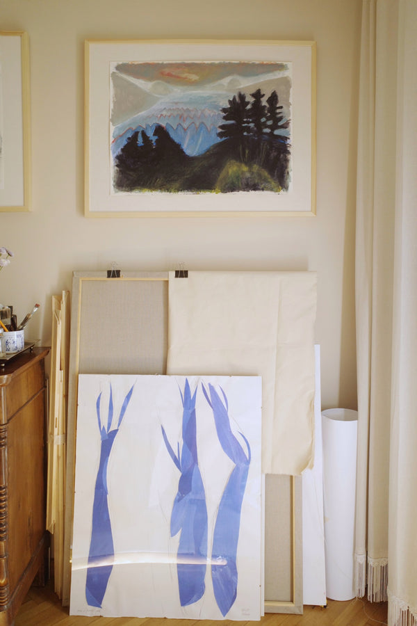 Her eyes hold the blue of glaciers (Perito Moreno) (Framed)