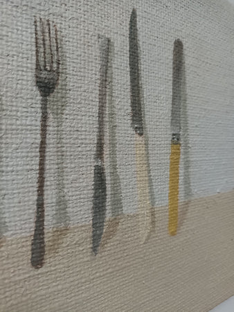 Four knives, two forks