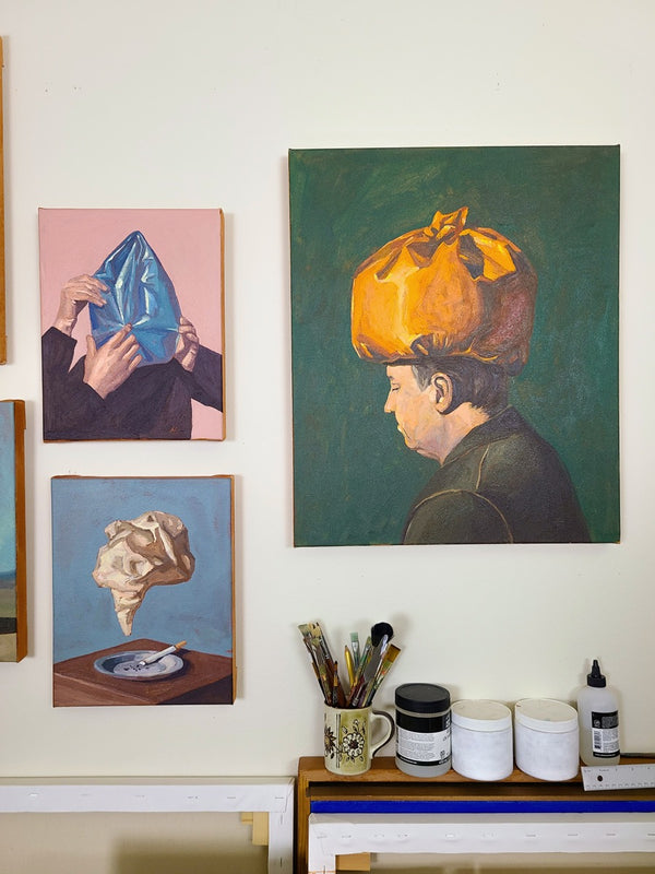 Profile in Olive and Orange