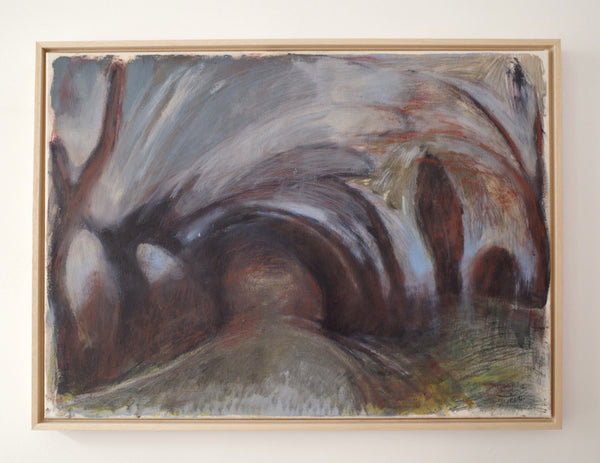 She holds untold stories (Green Wood) (Framed)