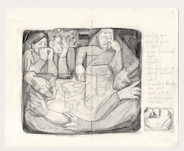After dinner, Sketchbook study