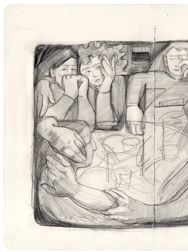 After dinner, Sketchbook study