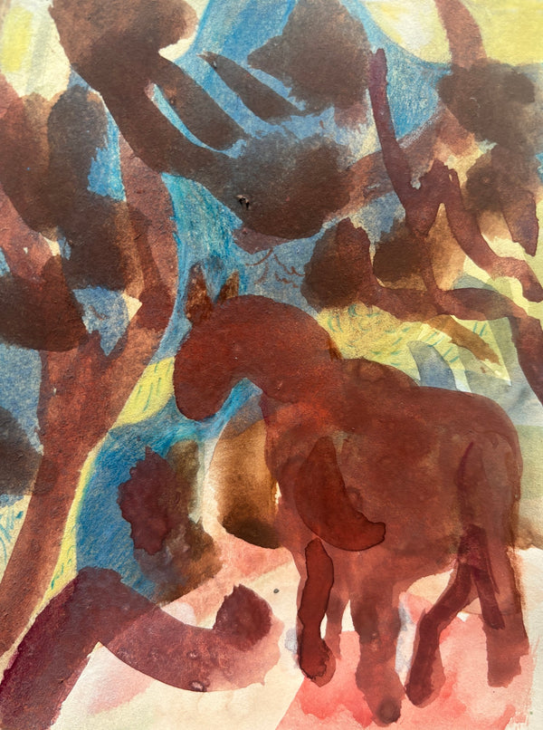 Animal mystery, pony at Goatfell