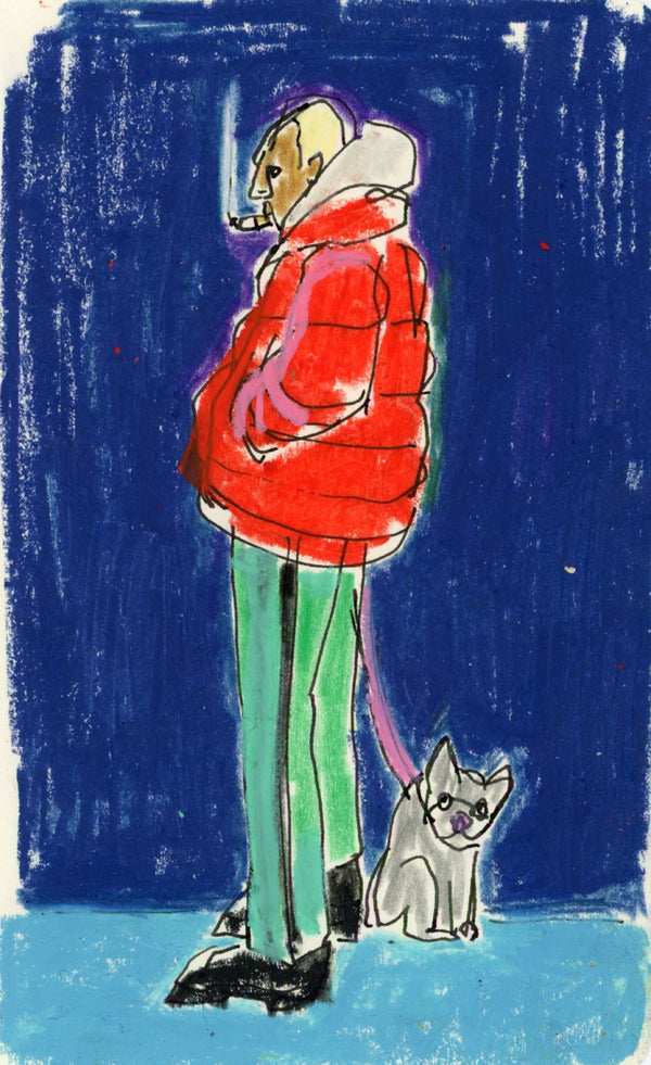 Blue Frenchie (Framed)