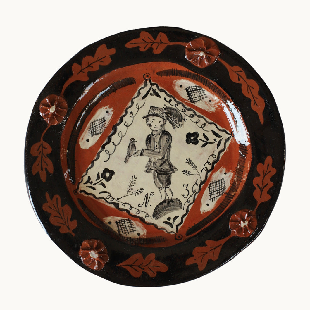 Boy and bird N 3 (Plate)