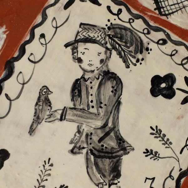Boy and bird N 3 (Plate)