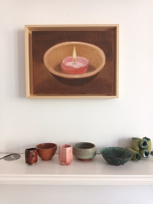 Pink candle (Framed)