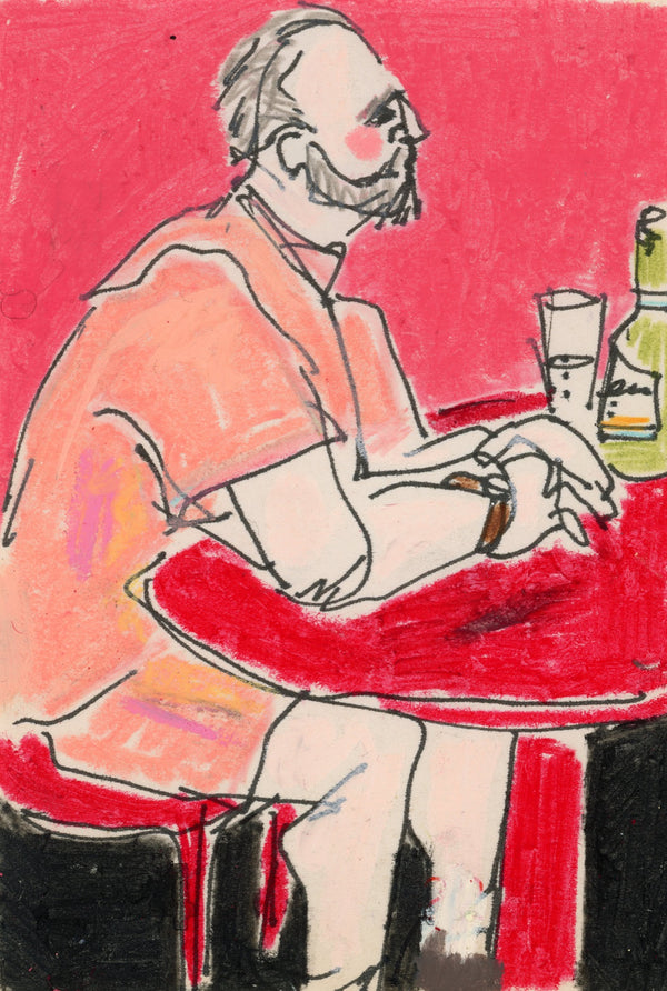 Cafe With Pink Walls (Framed)