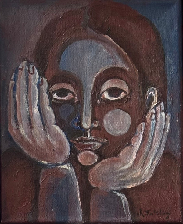 Daydreamer with brown frame (Framed)