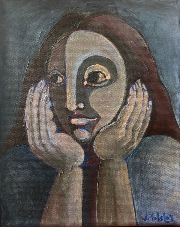 Daydreamer with red frame (Framed)
