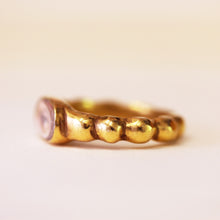 Load image into Gallery viewer, Decade Lover’s Eye Ring (Gold Vermeil, watercolour miniature &amp; crystal)