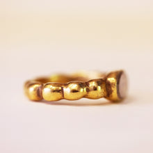 Load image into Gallery viewer, Decade Lover’s Eye Ring (Gold Vermeil, watercolour miniature &amp; crystal)