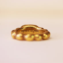 Load image into Gallery viewer, Decade Lover’s Eye Ring (Gold Vermeil, watercolour miniature &amp; crystal)