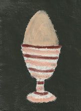 Load image into Gallery viewer, Egg Cup, pink and maroon striped