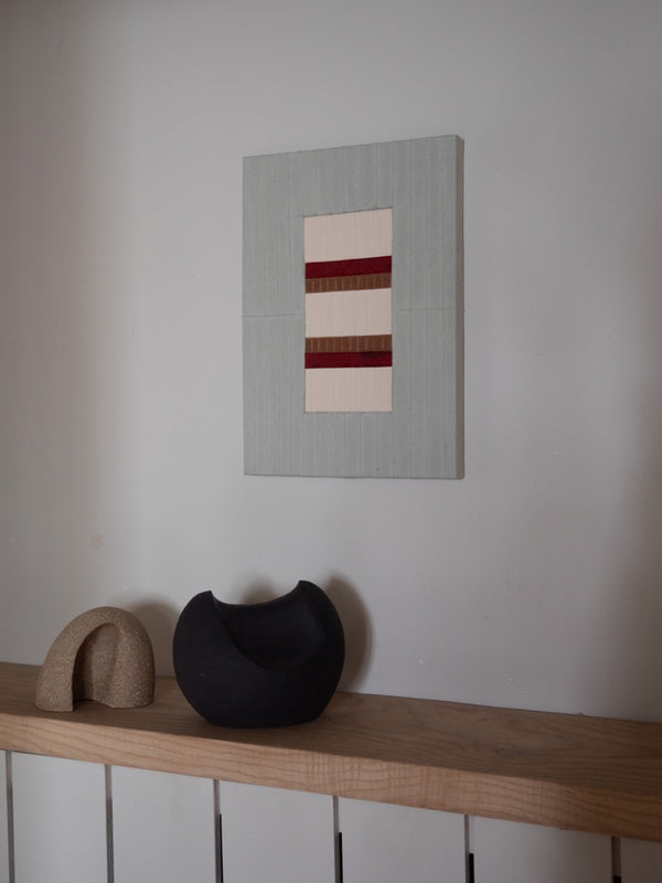 Emboss Red , Brown Stripe