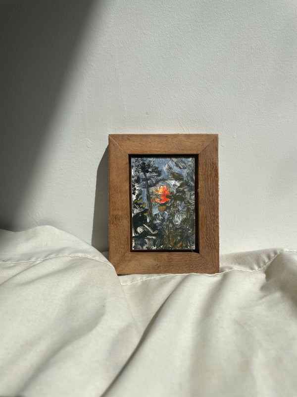 Flame red sun (Framed)