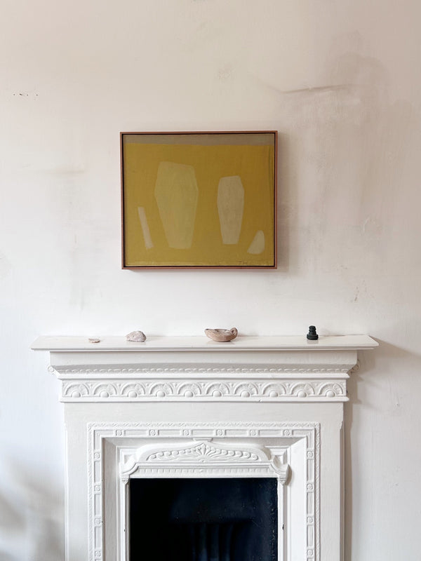 Floating Shapes Yellow (Framed)