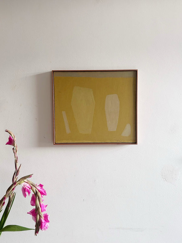 Floating Shapes Yellow (Framed)