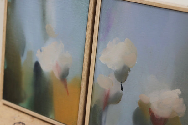 Flowers, Blue I (Framed)