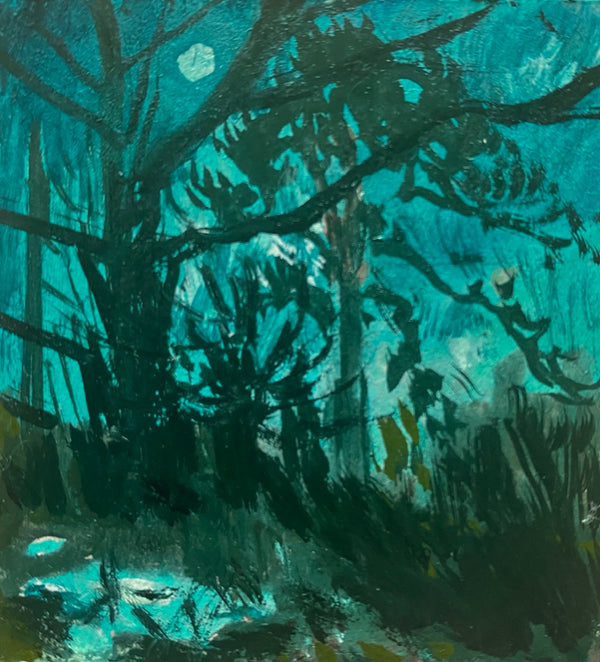Garden at night