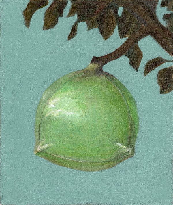 Garden of Forms - Green Form on a Branch (Framed)