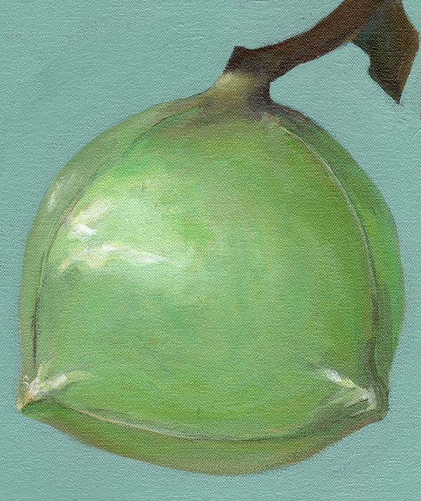 Garden of Forms - Green Form on a Branch (Framed)