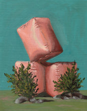 Load image into Gallery viewer, Garden of Forms - Leaning Pink Blocks (Framed)