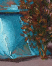Load image into Gallery viewer, Garden of Forms - Stacked Blue Pyramids (Framed)