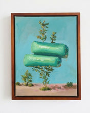 Load image into Gallery viewer, Garden of Forms - Stacked Green Columns (Framed)