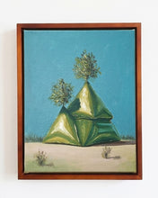 Load image into Gallery viewer, Garden of Forms - Stacked Green Pyramids (Framed)
