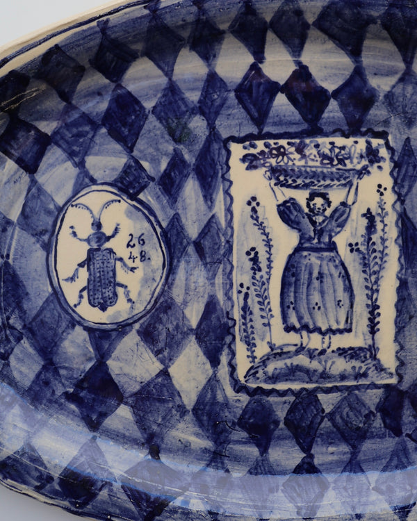 Girl, flowers and beetles 2648 Z (Platter)