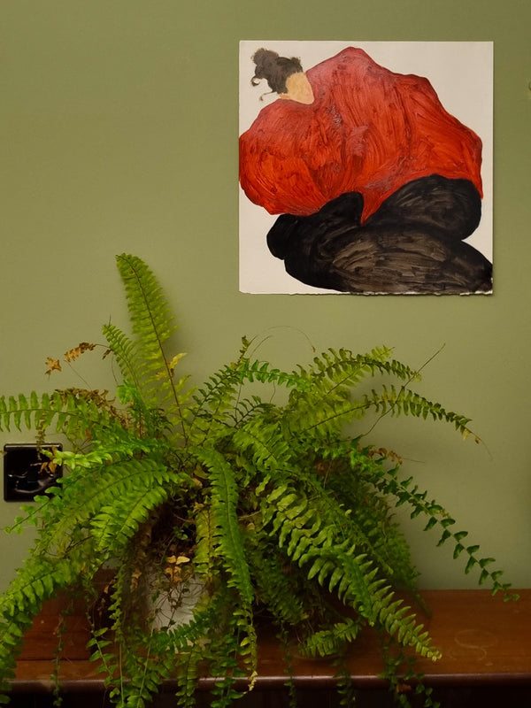 Girl in Red and Black